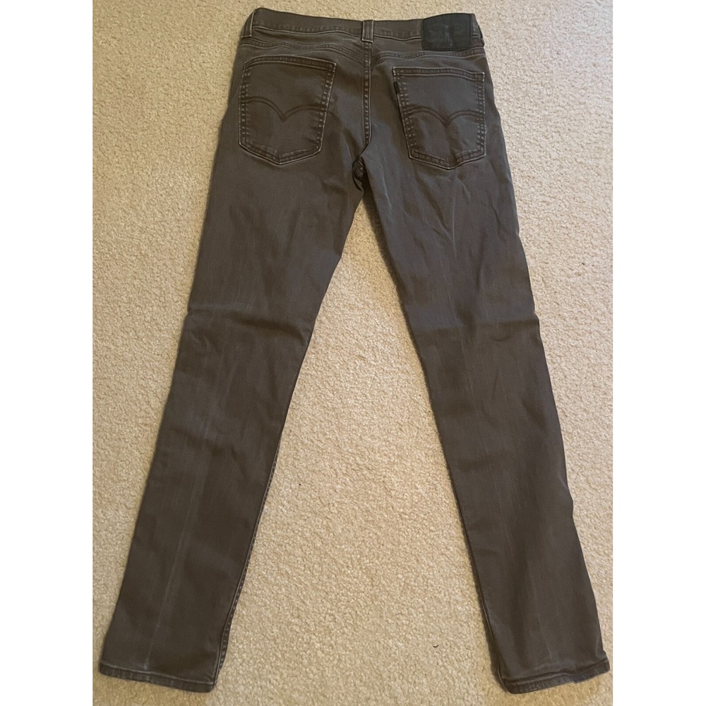 Levi's 511 Low Rise Skinny Gray Stretch Denim Jeans Men 32x34